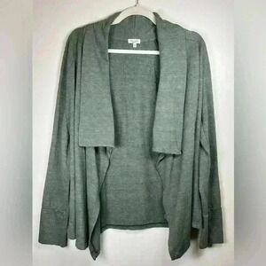 Splendid Open Front Cardigan Cotton Blend Soft Heather Green Womens Size Medium